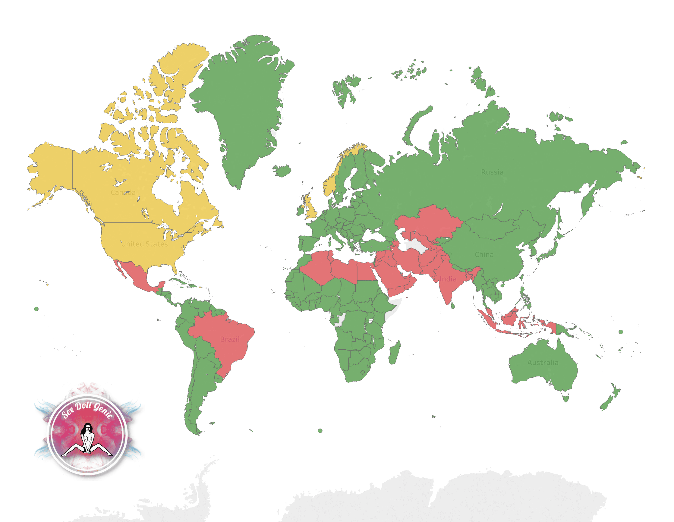 Where In the World Can You Legally Import Sex Dolls? INFOGRAPHIC