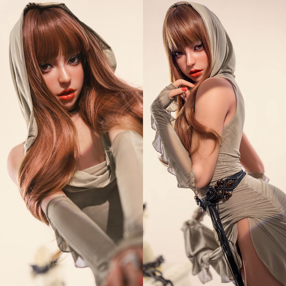 Poppy-160cm/5ft3 Movable Jaw Silicone Head Sex Doll (Customizable)