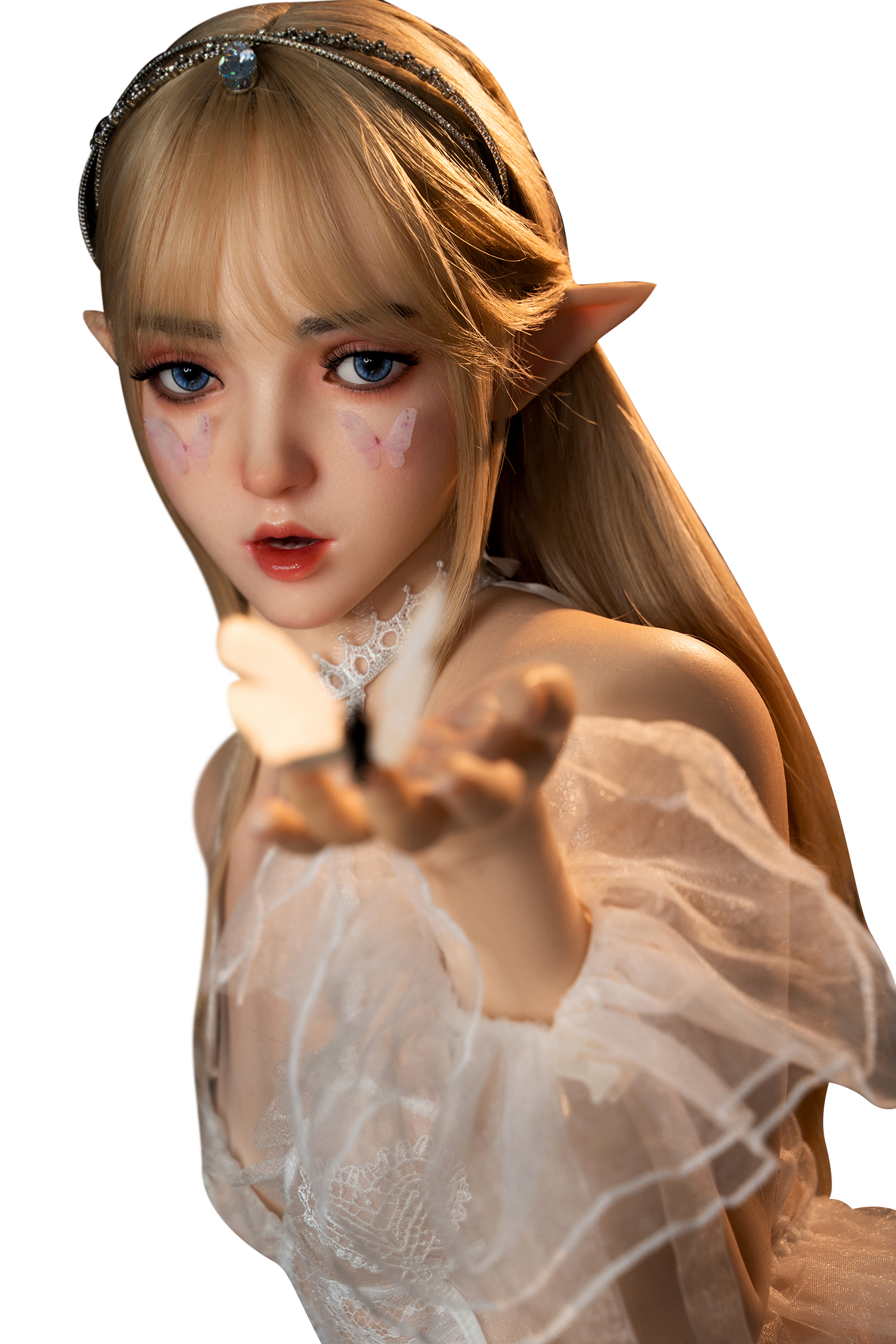 Ivy-150cm/4ft11 Movable Jaw Silicone Head Sex Doll (Customizable)