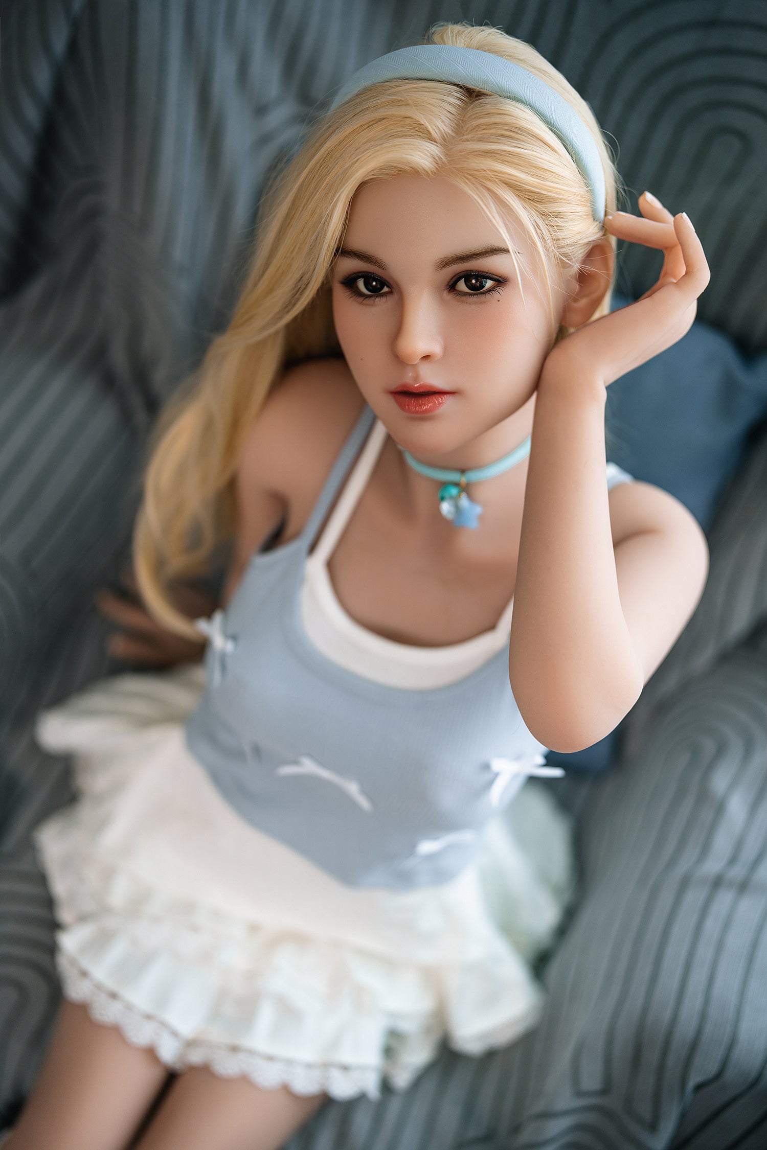 Isla-150cm/4ft11 Movable Jaw Transplanted Hair Silicone Head Sex Doll (Customizable)