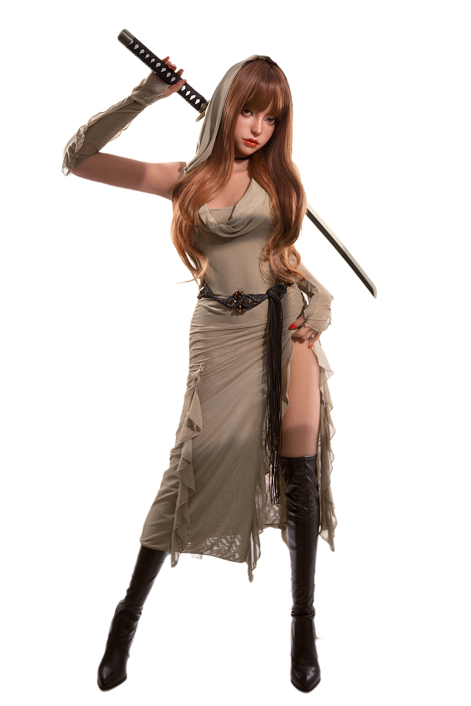 Poppy-160cm/5ft3 Movable Jaw Silicone Head Sex Doll (Customizable)