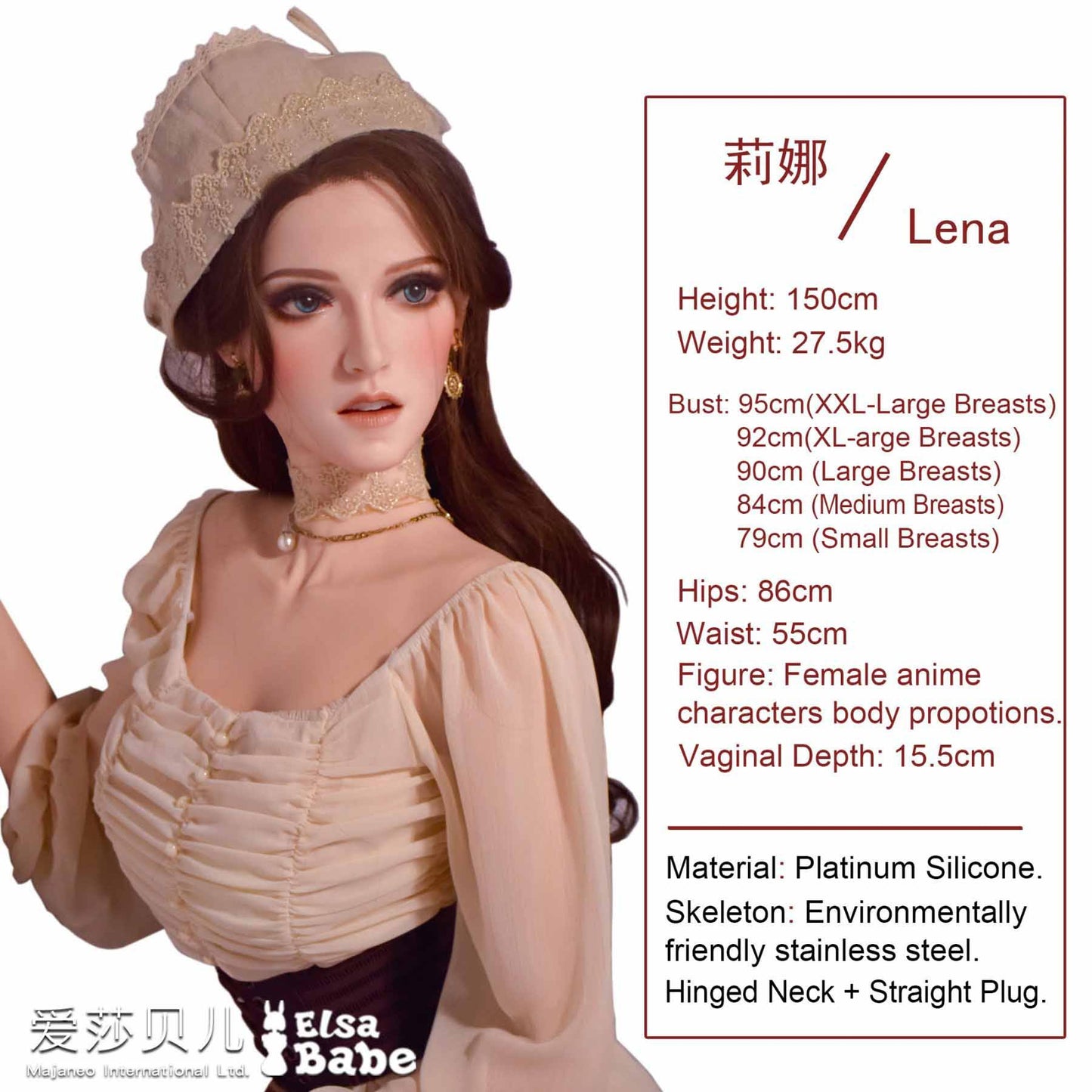 Lena Davis - 165cm  E Cup Silicone Doll-4