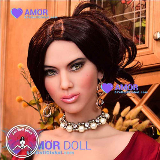 6YE Doll Head - Peluca Carina Black