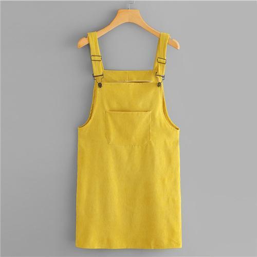 Sex Doll - Summer Yellow Sleeveless Straps Dungaree - Product Image