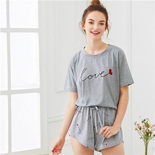 Sex Doll - Tee & Shorts Two Piece Pajama Set - Product Image